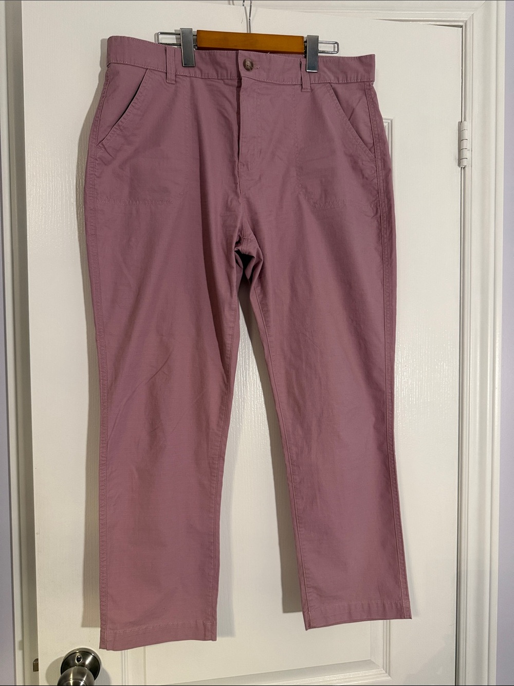 Eddie Bauer Mauve Pink Cotton Ripstop Pants Size 12